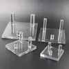 Suporte de exibição acrílico transparente para cristais minerais, pedras brutas, espécimes minerais, itens decorativos e espécimes de rochas