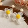 Brincos florais de nicho retrô modelo novo 2026, luxo leve, brincos que afinam o rosto, férias na praia, tarrachas de alta qualidade estilo Hong Kong