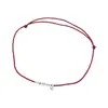Tornozeleira de Prata Esterlina 925 com Peixe Pequeno de Prata Quebrada, Contas Redondas e Fio Vermelho para Mulheres, Simples e Fashion, Acessório Personalizado para Estudantes e Melhores Amigas F4809