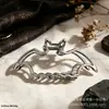 Pinza de pelo de garra de murciélago de metal, accesorio para el pelo de Halloween para mujer, pinza de tiburón para la parte trasera de la cabeza, pasador de calavera de estilo oscuro, accesorio para peinar el pelo