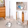 Conjunto de pá e vassoura de aço inoxidável para uso doméstico, espessado, pá única, pá de ferro extra-grossa, ferramenta de varrer, um ótimo item para quartos de dormitório