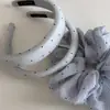 Nuevo Anillo para el Cabello de Rayas a Cuadros con Remaches Brillantes Cuerda para el Cabello de Moda Dulce Banda para el Cabello Bola Atada Accesorios para el Cabello