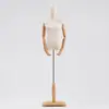 Mannequin de Meio Corpo para Prova de Roupas, Manequim de Corpo Inteiro de Madeira, Suporte de Exibição de Corpo Humano para Roupas
