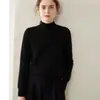 26 Novos Suéteres de Cashmere Grossos de Gola Alta para Outono e Inverno para Mulheres, Manga Longa, Malha Diagonal, Loose, Slimming, Pulôver