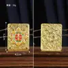 Diretamente do Fabricante, Exclusivo Relevo Tridimensional do Guardião do Buda, Guru Rinpoche, e a Tanka de Relevo Esculpida e Embutida do Deus Amarelo da Riqueza