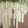 Flor de glicínia de casamento DIY flor artificial rattan de hortênsia longa flor de seda planta verde flor artificial atacado flor de feijão de hortênsia