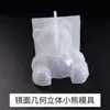 Molde de Resina Molde de Oso Geométrico Figura de Oso 3D DIY Molde de Oso 3D Geométrico Molde de Silicona con Superficie de Espejo