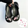 Accesorios Morado Taro para Zuecos de Mariposa Iris DIY Creativos Lindos Hebillas Decorativas para Zapatos para Niñas, Dijes Desmontables para Zapatos