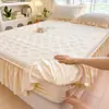 Falda de Cama Nueva Sábana Ajustada Sábana Ajustada Acolchada Juego de Tres Piezas Falda de Cama Estilo Encaje Cubrecama Empaquetado Dropshipping Transfronterizo