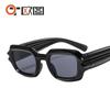 Caja Personalizada Gafas de Sol Verano Nuevo Gafas de Sol de Moda Cyber Celebridad Corrugado Hip Hop Gafas de Sol 2206