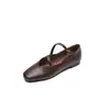 Zapatos Mary Jane retro de estilo francés con correa suave para mujer, zapatos de abuela de suela blanda para primavera y otoño, zapatos planos cómodos y versátiles