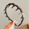 Diadema Melard pequeña estilo Chanel de copa alta para mujer, diadema elegante retro para uso diario que hace que la cara se vea más pequeña, accesorio para el cabello