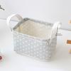 Cesta Pequeña de Almacenamiento Fresca para Escritorio Cesta Pequeña de Lona con Película Impermeable Cesta para Frutas Cesta Pequeña de Almacenamiento para Artículos de Oficina y Varios