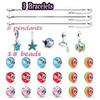 Suministro Directo Transfronterizo AliExpress Kit DIY Pulsera de Cadena Hueso de Serpiente Chapada en Plata Cuentas de Vidrio de Cristal Regalo de Navidad Año Nuevo