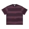 Camiseta Rayada Vintage de Manga Corta para Hombre, Nuevo Verano 2026 Retro Americano Resistente de Marca de Moda Camiseta Holgada de Media Manga