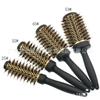 Peine para peinar melena de cerdo dorado, peine para cabello rizado esponjoso, peine redondo de cerámica, cepillo térmico de aluminio con tubo, peine de aire, fabricantes de Guangzhou
