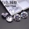 Pedras preciosas redondas brancas soltas direto do fabricante, zircônia branca no atacado, pedras soltas de CZ