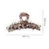 Presilha de Tubarão Grande de Cristal de Luxo de Alto Padrão para Cabelo Feminino Moda Versátil Presilha para a Parte de Trás da Cabeça Nova Presilha de Cabelo Acessório de Cabeça