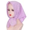 Nuevo Pañuelo para la Cabeza con Taladro de Puntos Bufanda Envolvente para Mujer Lentejuelas Pañuelo Religioso Bufanda Delgada Caliente Protección contra el Polvo Cubrecabeza Bufanda Cuadrada de 70