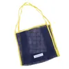 Bolsa de playa de macarrón de colores, bolsa hueca de un solo hombro, mochila para guardar juguetes de niños, bolsa para guardar artículos de natación