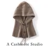 Gorro de cachemira de punto trenzado color liso estilo coreano, unisex, cálido, grueso y cómodo, diseñado para cubrir la cabeza y proteger los oídos