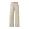 Jeans de Mezclilla Lavada de Algodón Puro Estilo Old Money para Hombre Muqiu, Corte Holgado, Pantalones Casuales de Lujo Ligero para Viajes al Trabajo