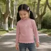 Stock Limitado, Sin Reposición: Camiseta Básica de Pana Elástica de Manga Larga con Bordado de Conejo de Otoño, Top de Ropa Estilo Coreano para el Festival de Mediados de Otoño