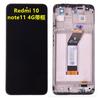 Venta directa en el extranjero de ensamblaje de pantalla Red Rice 10 Note11 4G/Redmi 10prime LCD con marco