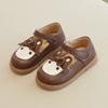 Zapatos para Niños 2026 Primavera y Otoño Nuevo Estilo Coreano Zapatos de Cuero con Lazo para Niñas Zapatos Planos Bajos Lindos para Niños Zapatos para Niñas Pequeñas