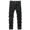 Jeans de Comercio Exterior Transfronterizos Amazon AliExpress Estilo Masculino Modernos Rasgados Estampados Acolchados Elásticos