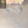 Lentejuelas Negras Bordado Encaje Poliéster Soluble en Agua Código de Barras Flor Blanca Accesorios de Boda Hecho a Mano DIY Listo para Enviar 3cm