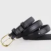Cinto de Couro Genuíno Novo Estilo para Mulheres, Simples Versátil Fivela de Pino Cinto Fino, Cinto para Marcar a Cintura para Calças, Adequado para Calças Sociais, Atacado em Estoque