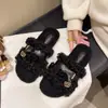 Pantuflas peludas de moda súper trendy para mujer, nuevo estilo 2026, pantuflas peludas de punta abierta para otoño e invierno