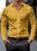 Camisas de Manga Larga para Hombre, Estilo Casual, Modernas y Tendencia, Estampado Digital 3D, Tallas Grandes, Casuales y Versátiles, Exportación Europea y Americana