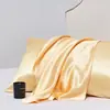 Envío directo transfronterizo Temu Etiquetado al por mayor en stock Satén de seda simulada Funda de almohada Núcleo de almohada sedoso refrescante Funda de almohada Ropa de cama