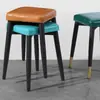 Taburete cuadrado para mesa de comedor casera personalizado, taburete cuadrado simple y grueso de madera maciza, taburete cuadrado apilable y reforzado para sala de estar y comedor