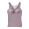 Ropa interior térmica de seda y lana Otoño e invierno Nuevo estilo Cómodo Encaje Sin costuras Sujetador fijo de una copa Chaleco de mujer