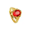 Anillo Chapado en Oro con Incrustaciones de Circonita Color Arena Vietnamita para Mujer, Joyería Creativa de Estilo Étnico al por Mayor, Suministro Directo del Fabricante Anillo de Circonita