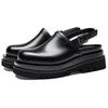Una generación de sandalias de cuero de verano Baotou para hombre con suela gruesa, sandalias casuales transpirables aumentadas, zapatos romanos personalizados, moda