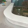 Nueva piedra charm fábrica suministro directo piedra UHPC imitación flor de piedra taburete para piscina terrazo blanco taburete de cemento curvo asiento GRC