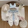 Roupas de Bebê para Outono, Macacão Super Fofo e Adorável para Menina, Conjunto Estiloso com Capuz para Bebê Engatinhar - Primavera e Outono