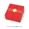 Caja de Regalo Heritage Cinturón Dorado con Acabado de Alta Gama, Etiqueta Dorada de Trébol de Cuatro Hojas, Joyero de Doble Apertura para Guardar Collares y Anillos, Al por Mayor en Stock