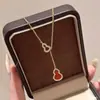Nuevo modelo del mismo estilo que en Xiaohongshu, collar de calabaza para mujer, diseño de nicho Ins, nuevo estilo chino, tendencia nacional, cadena para la clavícula con colgante de lujo ligero