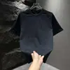 Nueva Camiseta de Verano de Manga Corta con Letras de Moda en Relieve para Hombre, Top Sencillo Juvenil Moderno Holgado de Cuello Redondo de Media Manga