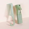 Set de Peine Biodegradable de Paja de Trigo Natural Platino para Peinar el Cabello de Tres Piezas, Set de Peine de Dientes Anchos para Aceite, Peine con Inserto de Plástico para Spray