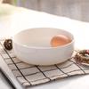 Prato de Ninho de Porcelana Branca Pura Prato Japonês Doméstico Prato de Cerâmica para Sopa Louça Criativa para Forno Prato de Prato Arroz Assado Prato Fundo