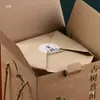 Caja de Embalaje de Cartón Kraft Endurecido para Pasteles de Té Pu'Er, Caja de Regalo para Pasteles de Té Blanco Fuding, Caja de Almacenamiento para 7 Pasteles de Té