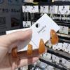 Pendientes circulares elegantes Maillard otoño e invierno 2023, nuevos pendientes de resina de acetato de diseño simple retro para mujer