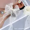 Cordones de Cinta al por Mayor Organza Chifón Encaje Transparente Estilo Ballet Estilo Coreano Hebilla de Perla Cuerda de Cordón para Zapatos Blanco Roto