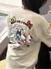 2025 Novo Estilo de Verão Nicho Doce Hellokitty Hello Kitty Camiseta de Manga Curta Feminina Casual Solta Versátil
